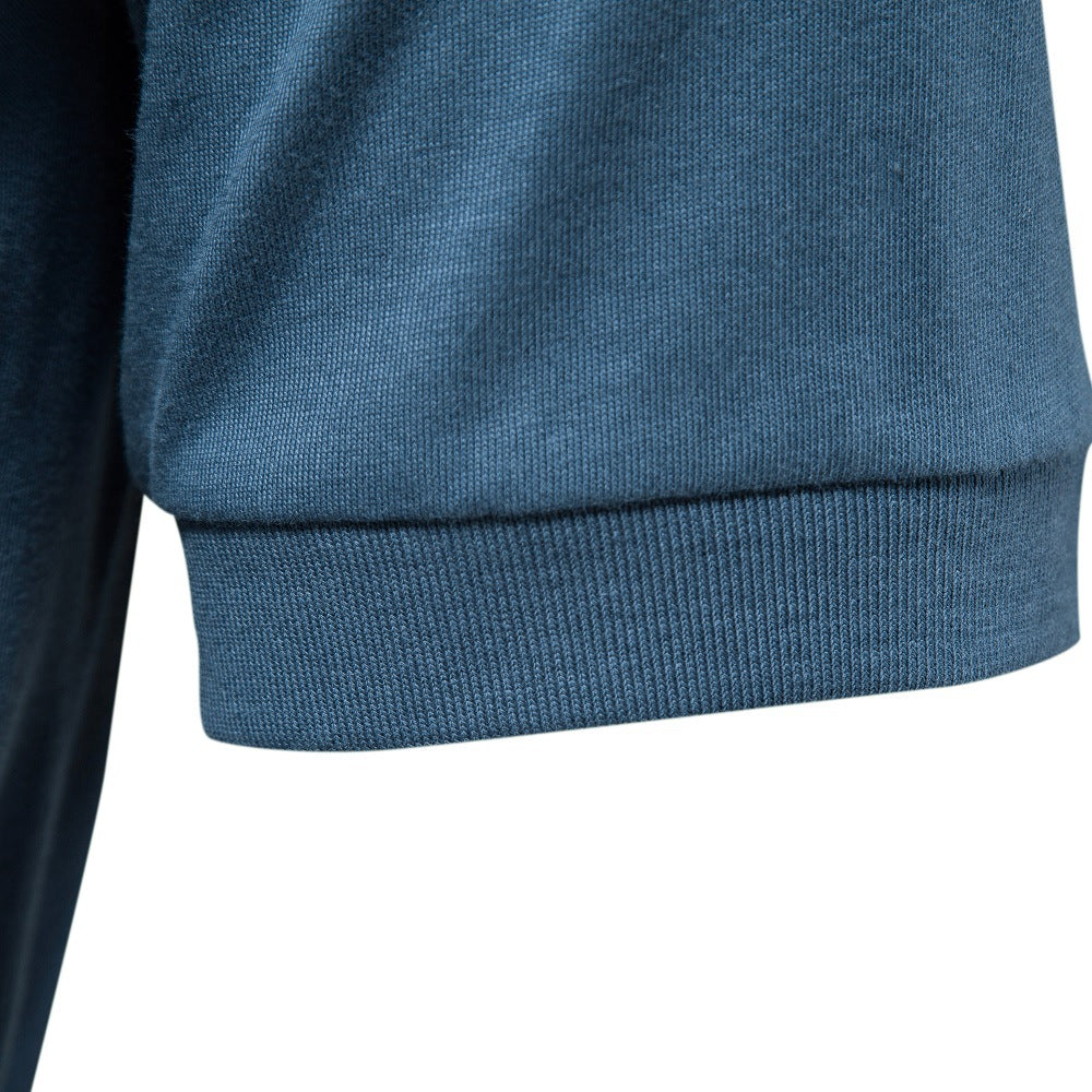 Herren Kurzarm Henley-T-Shirt mit modernem Reißverschluss und hochwertiger Baumwollmischung Aliams