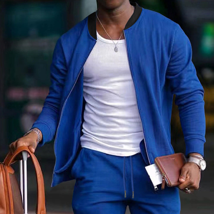 Herren sportliche Sweatjacke mit modernem Stehkragen Aliams