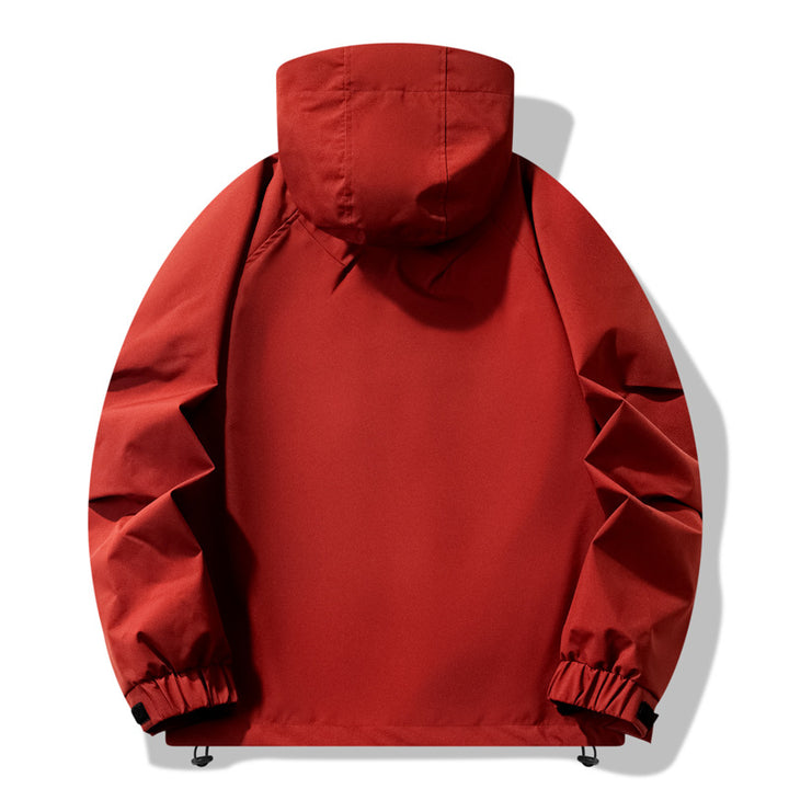 Herren technische Outdoor-Jacke mit wasserabweisendem Material und verstellbarem Kapuzendesign Aliams