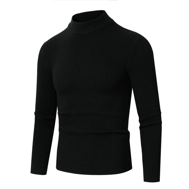 Herren Rollkragenpullover aus feinem Rippstrickmaterial Aliams