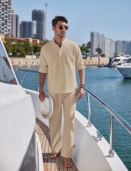 Herren Relaxed Fit Küsten Lounge Set Aliams