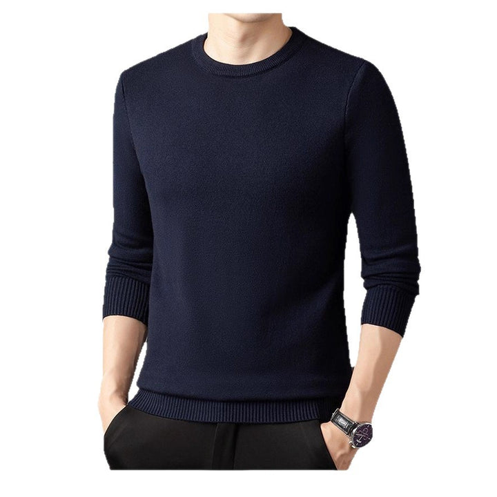 Herren eleganter Rundhals-Pullover aus feiner Baumwolle Aliams