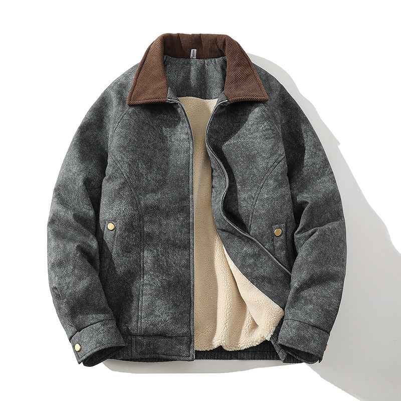 Herren Übergangsjacke mit weichem Futter und modischem Kragen Aliams
