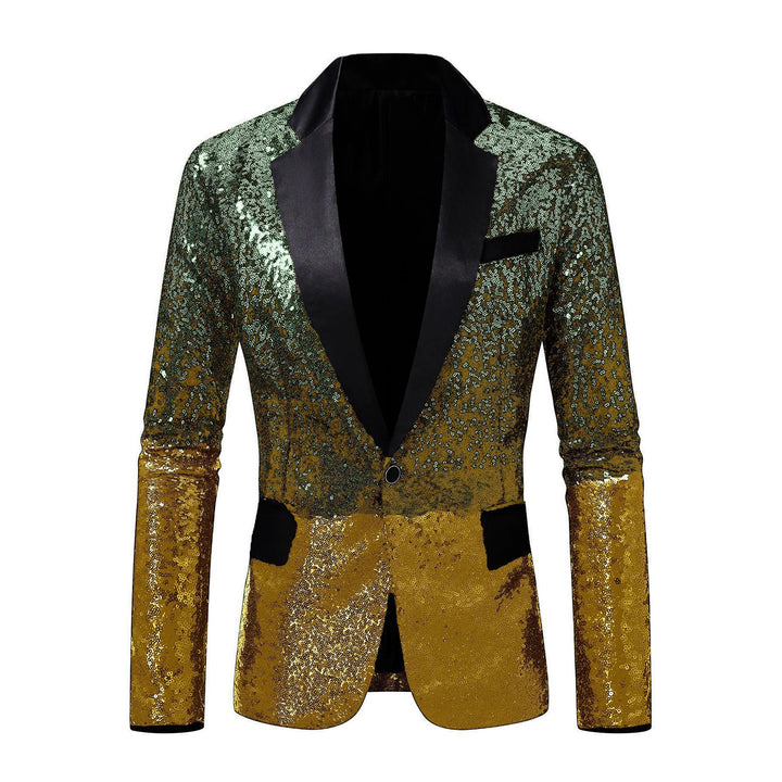 Herren eleganter Pailletten-Anzugblazer mit luxuriösen Akzenten Aliams