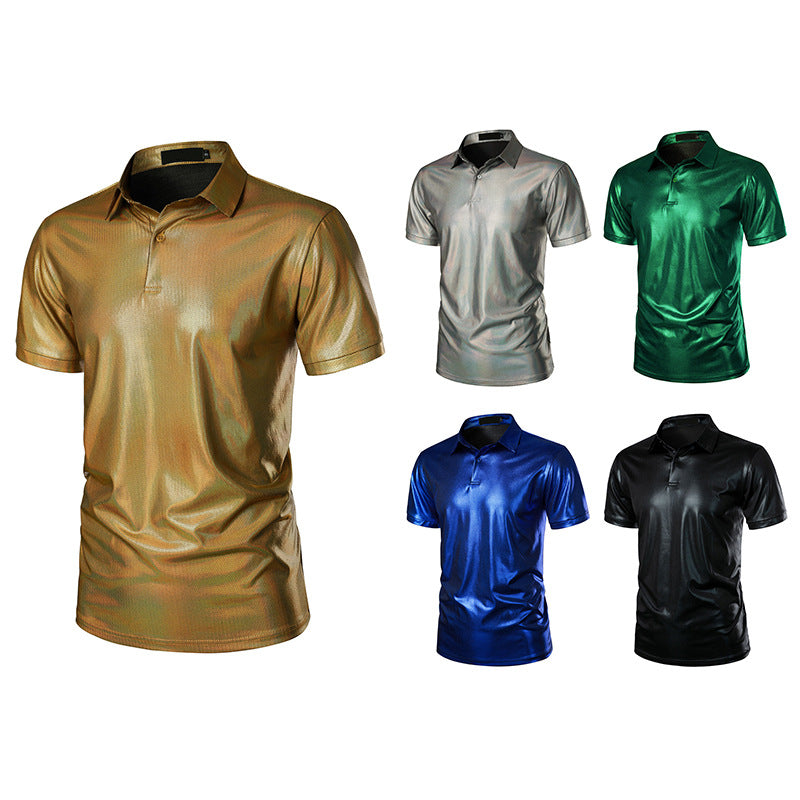 Herren Sport Polo-Shirt mit glänzender Oberfläche und atmungsaktiver Funktionalität Aliams