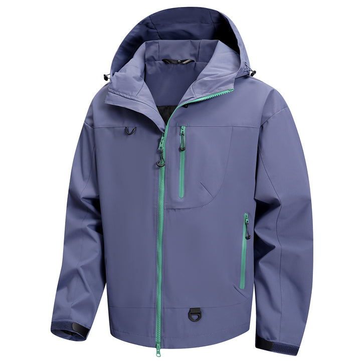 Herren wasserdichte Freizeitjacke mit praktischen multifunktionalen Taschen Aliams