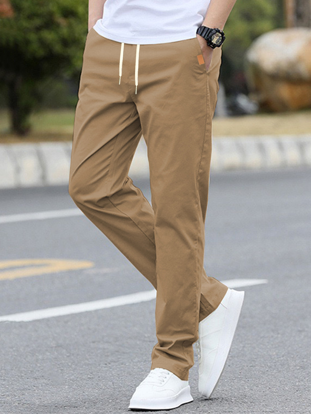 Herren Freizeit-Hose mit atmungsaktivem Material und elastischem Bund Aliams