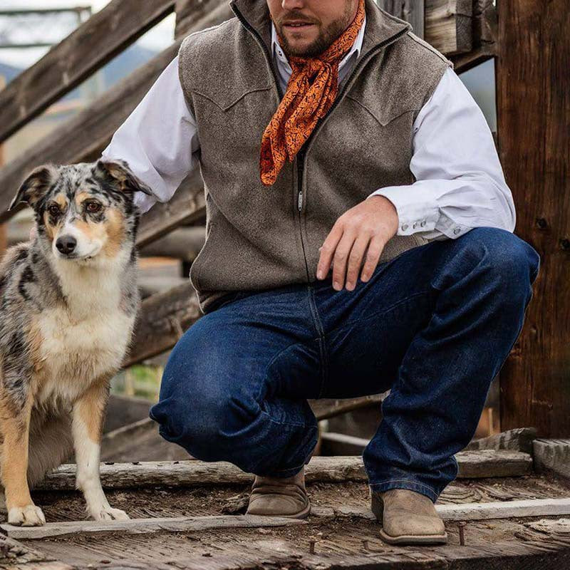 Herren Fleece-Weste mit praktischem Reißverschluss und seitlichen Taschen Aliams