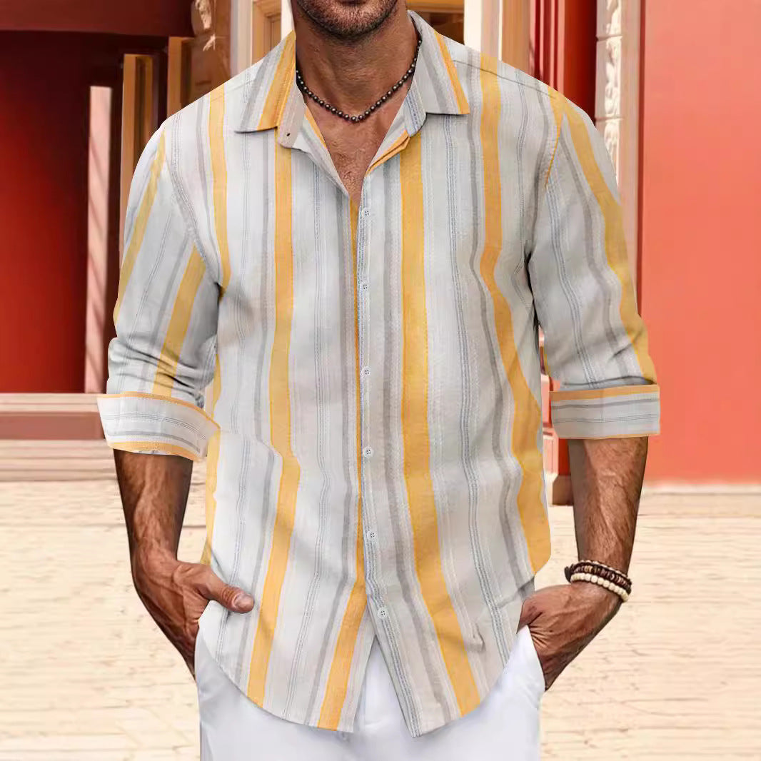 Herren Freizeithemd mit feinen Streifen Aliams