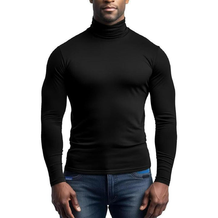 Herren atmungsaktives Rollkragen-T-Shirt aus weichem Jersey Aliams