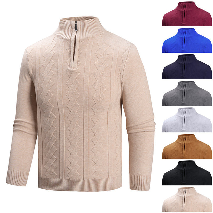 Herren Strickpullover mit hohem Kragen Aliams