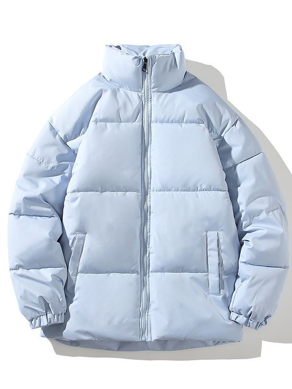 Herren isolierte Steppjacke mit hohem Kragen und elastischen Bündchen Aliams