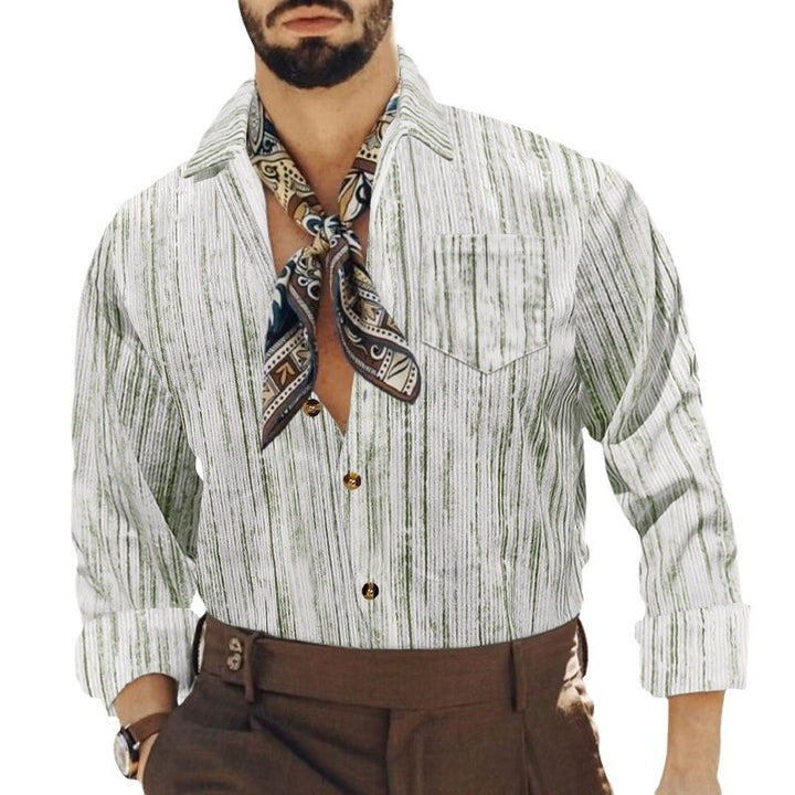 Herren Hemd mit strukturiertem Design und eleganter Knopfleiste Aliams