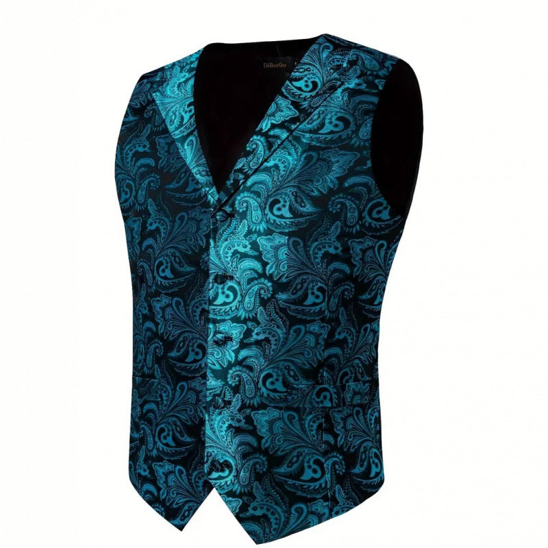 Herren Elegante Weste mit aufwendigem Paisley-Muster Aliams