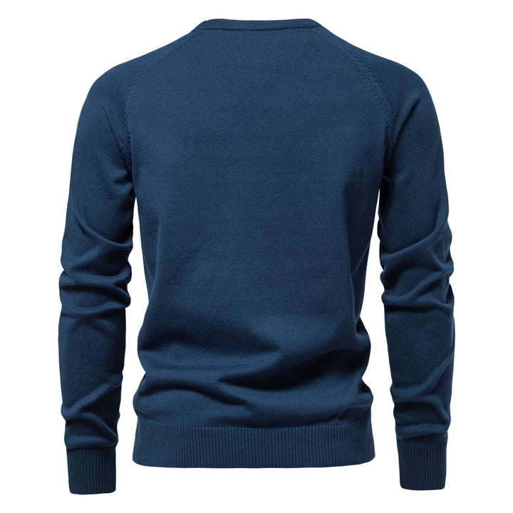 Herren Strickpullover mit modernem Strukturmuster und Rundhalsausschnitt Aliams