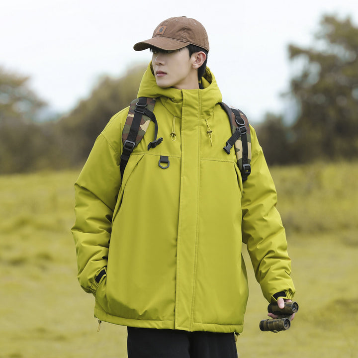 Herren technische Winterjacke mit verstellbarem Kapuzenkragen Aliams