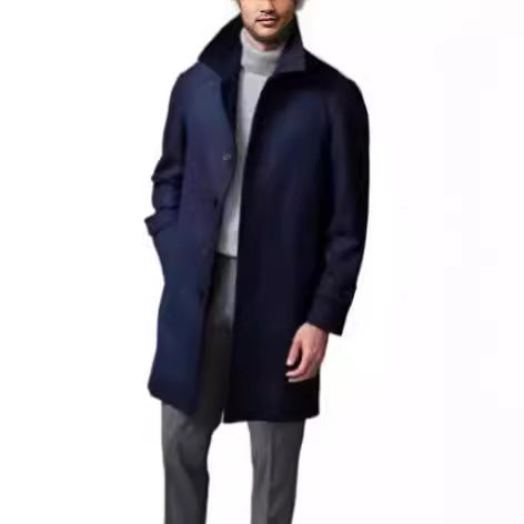 Herren eleganter Doppelreiher-Wollmantel Aliams