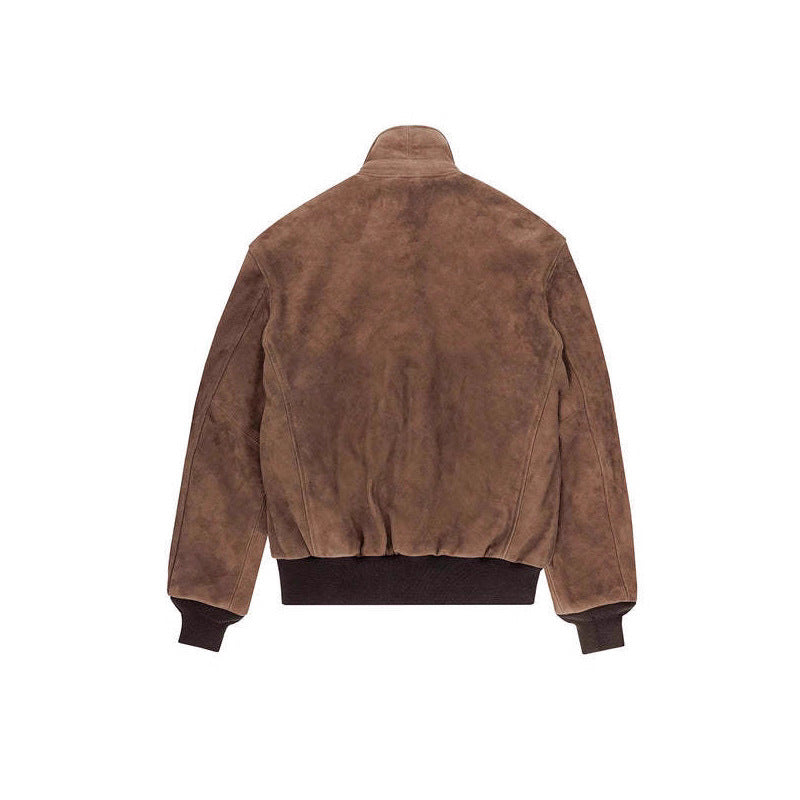 Herren Wildlederjacke mit hochwertiger Verarbeitung und praktischen Taschen Aliams