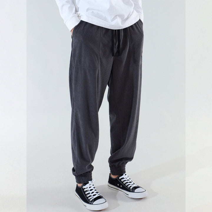 Herren Bequeme Freizeithose mit elastischem Bund und lässigem Schnitt Aliams