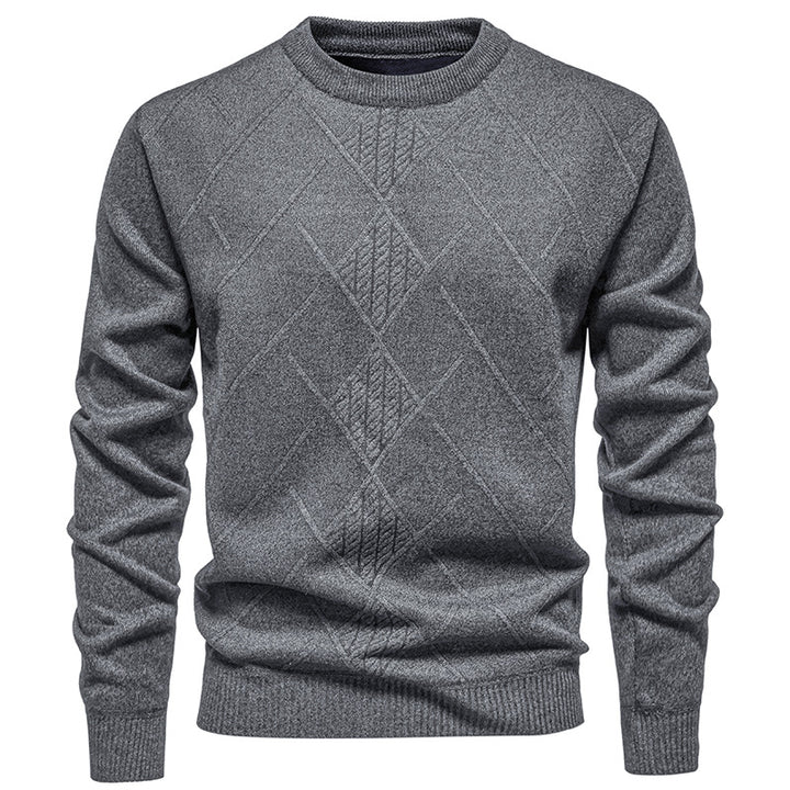 Herren Strickpullover mit modernem Rautenmuster Aliams