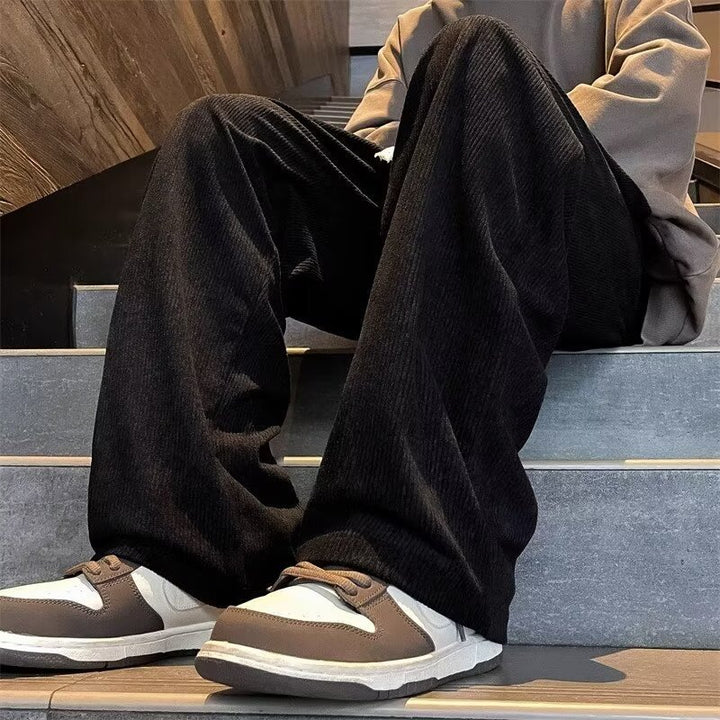 Herren komfortable Freizeithosen mit lässigem Schnitt und elastischem Bund Aliams