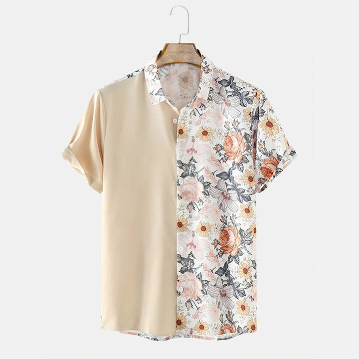 Herren Florales Kurzarmhemd Aliams