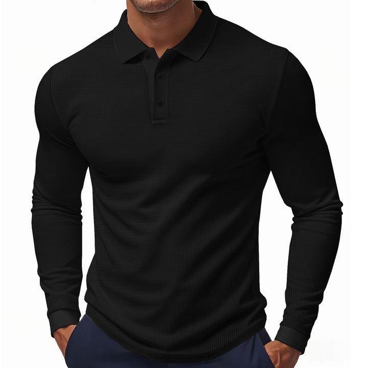 Herren Poloshirt mit strukturiertem Design und modernen Knopfdetails Aliams