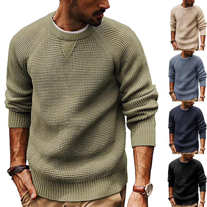 Herren Klassischer Strickpullover mit strukturiertem Muster Aliams