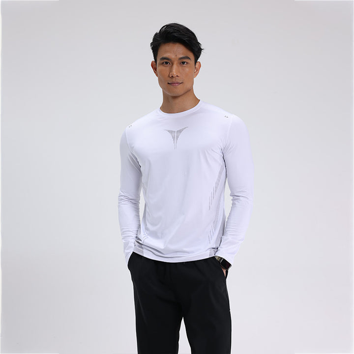 Herren Atmungsaktives Langarm-Trainingst-Shirt Aliams