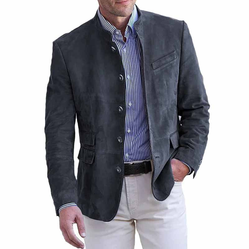Herren elegante Wildlederjacke im modernen Design Aliams