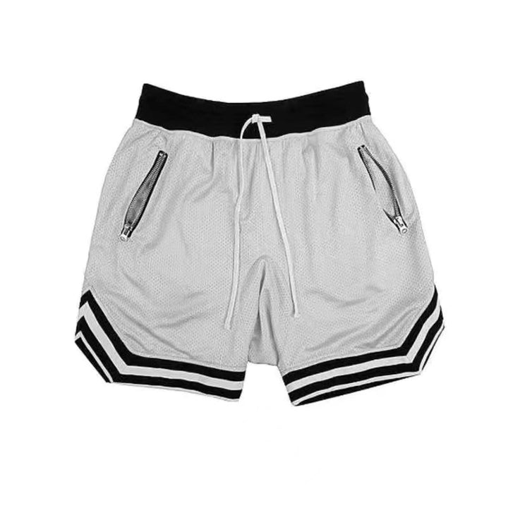Herren Sportliche Basketball-Shorts mit atmungsaktivem Netzdesign und seitlichen Reißverschlusstaschen Aliams