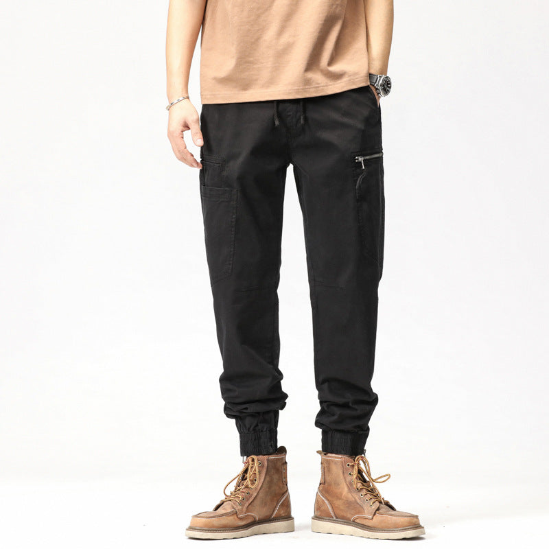 Herren Cargo-Hose mit elastischem Bund und vielseitigen Taschen Aliams