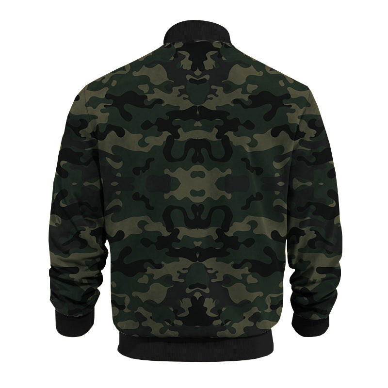 Herren Bomberjacke mit modernem Camouflage-Design und elastischen Bündchen Aliams