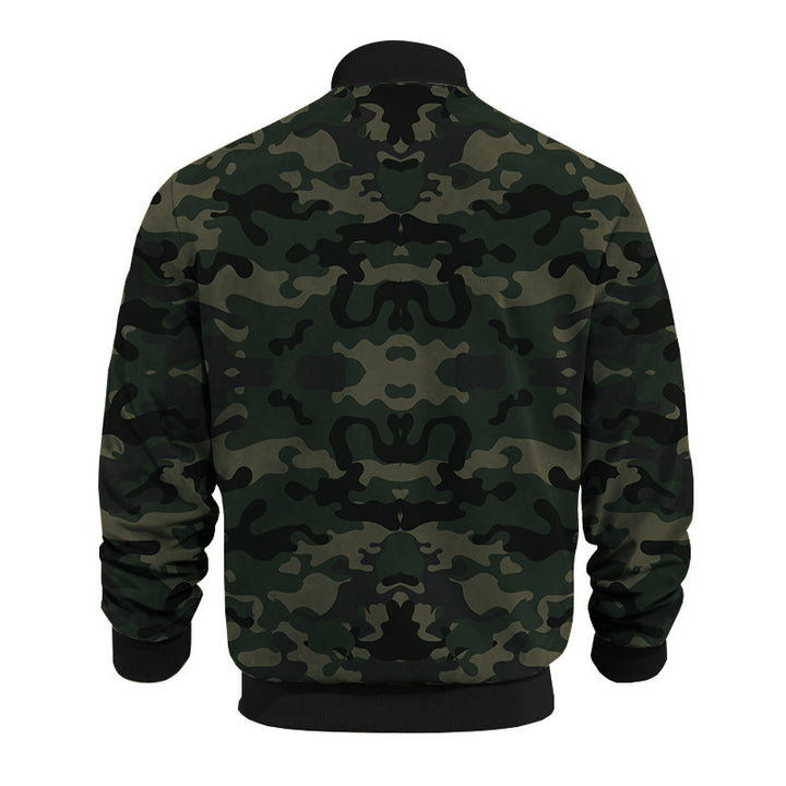 Herren Bomberjacke mit modernem Camouflage-Design und elastischen Bündchen Aliams