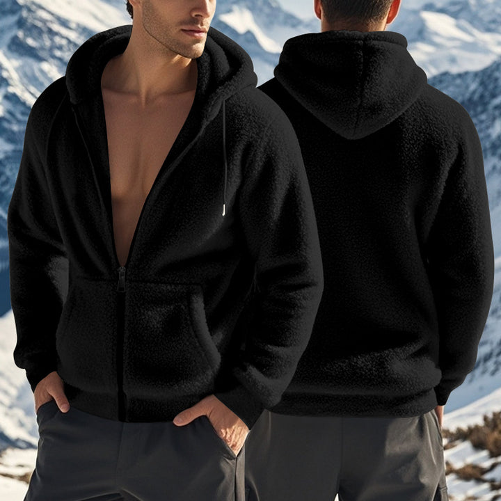 Herren Fleece-Outdoorjacke mit praktischem Reißverschluss Aliams
