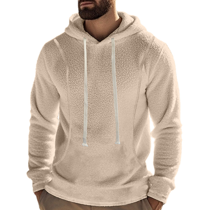 Herren weicher Fleece-Hoodie mit Schneeschutz und kontrastierenden Säumen Aliams