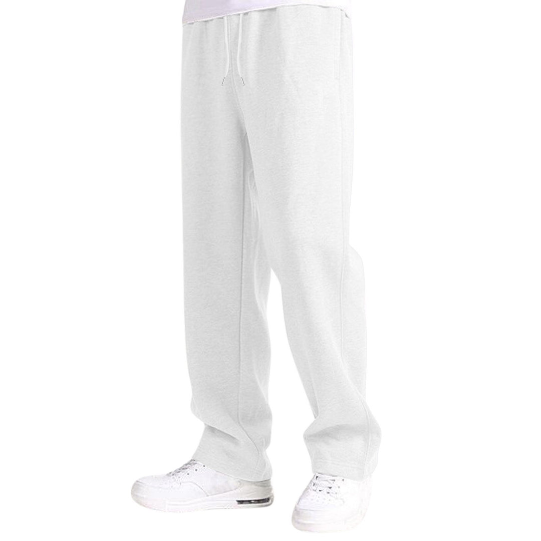 Herren bequeme Jogginghose mit elastischem Bund und seitlichen Taschen Aliams