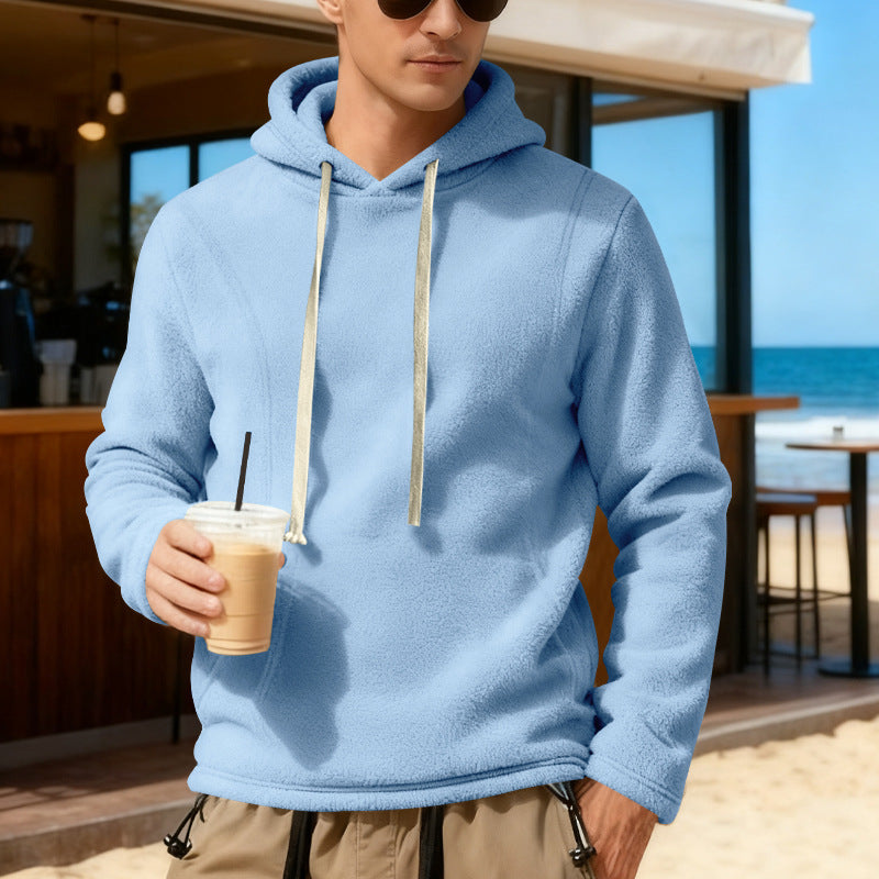 Herren Fleece-Pullover mit Kapuze Aliams