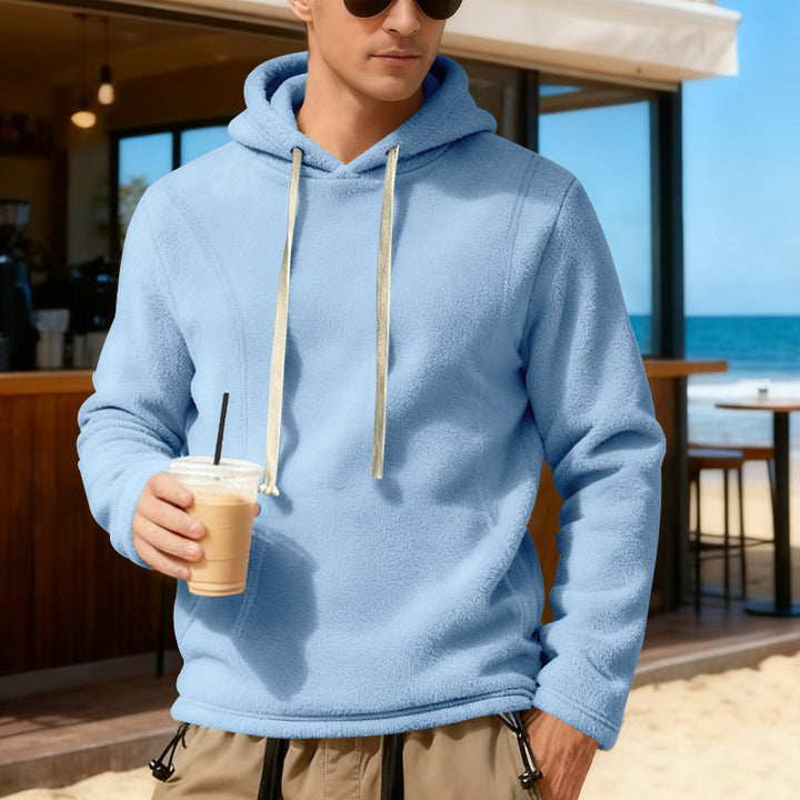 Herren Fleece-Pullover mit Kapuze Aliams