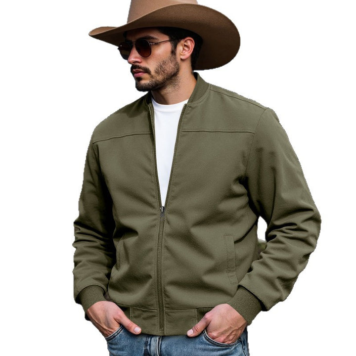 Herren bomberjacke mit praktischen seitentaschen und kontrastierenden bündchen Aliams