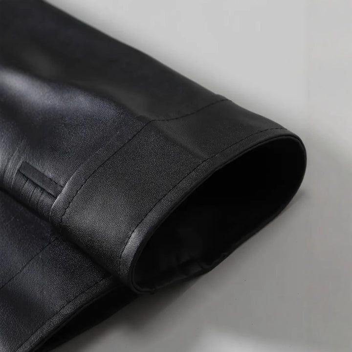 Herren elegante Kunstlederjacke mit modernem Design Aliams