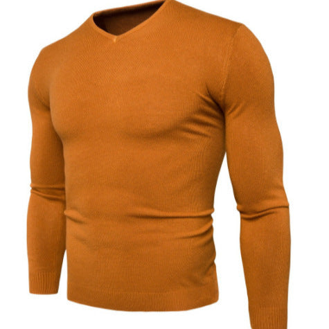 Herren feiner V-Ausschnitt Pullover aus hochwertiger Baumwolle Aliams