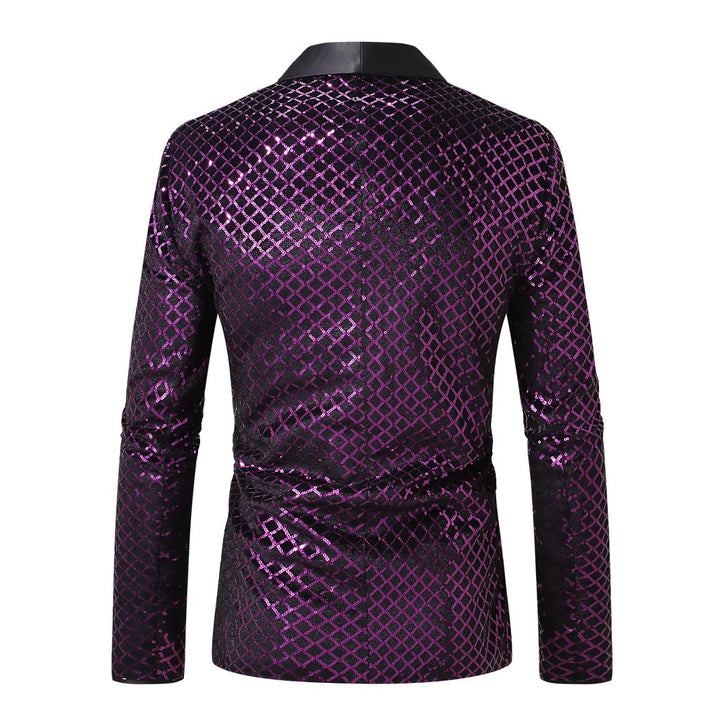 Herren schimmernder Pailletten Blazer mit modernem Design Aliams
