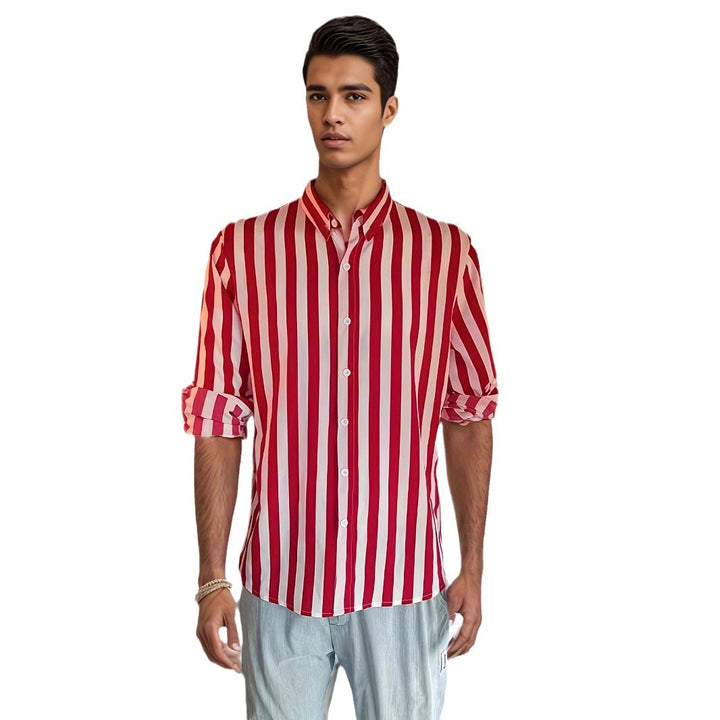 Herren gestreiftes Businesshemd Aliams