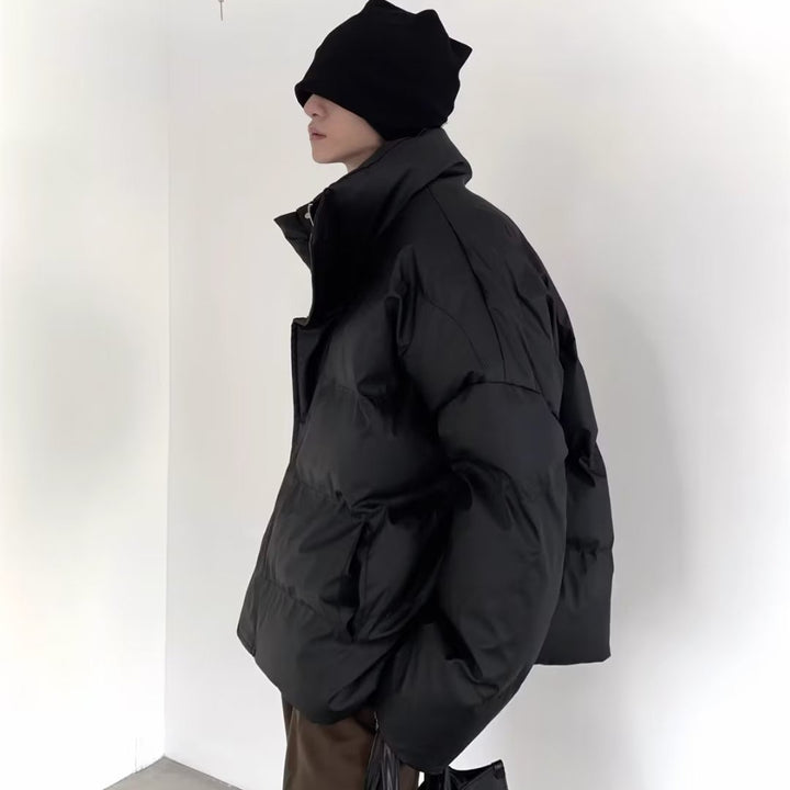 Unisex gefütterte Oversized-Jacke mit hohem Kragen Aliams