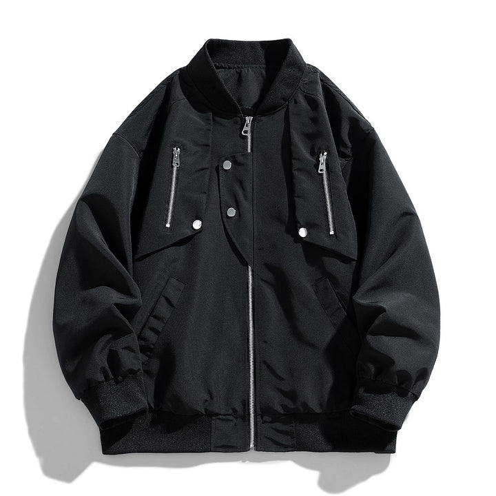 Herren urbane Bomberjacke mit kreativem Design und funktionalen Taschen Aliams