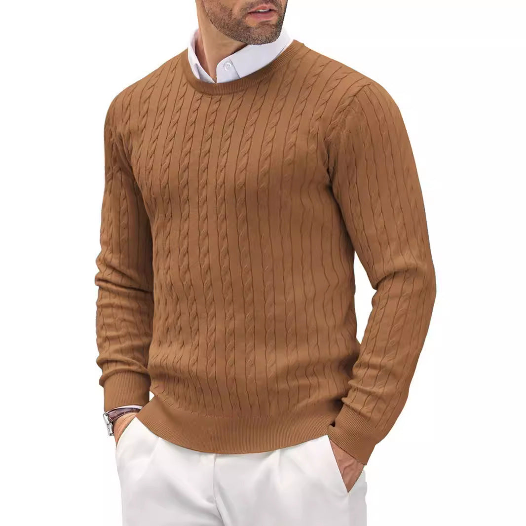 Herren Strickpullover mit strukturiertem Zopfmuster Aliams