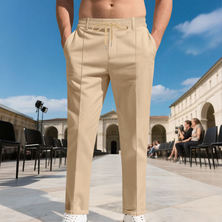Herren elegante Slim-Fit Chinohose Aliams