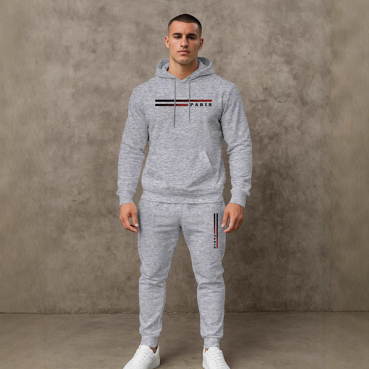 Herren Sportlicher Hoodie-Jogginganzug mit funktionalem Schnitt und praktischen Taschen Aliams