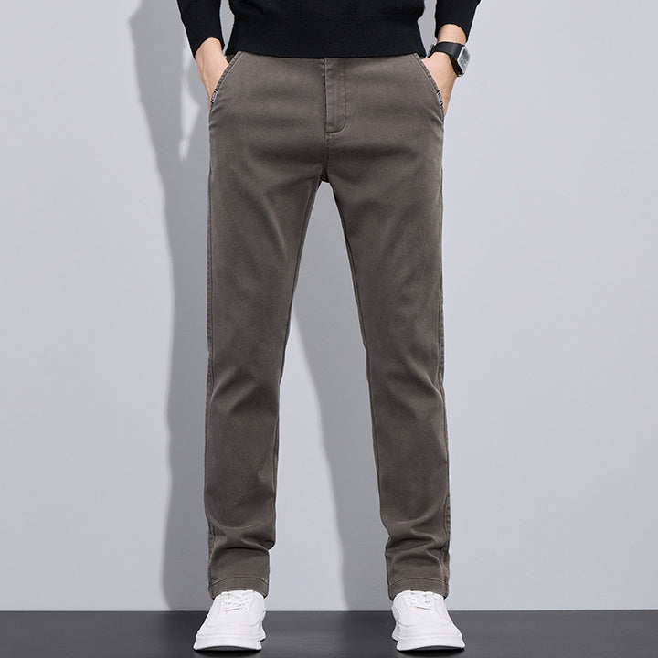 Herren elegante Chino-Pants mit slim-fit Schnitt und vielseitigen Taschen Aliams